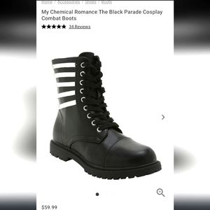 My Chemical Romance The Black Parade Cosplay Combat Boots (Like new)